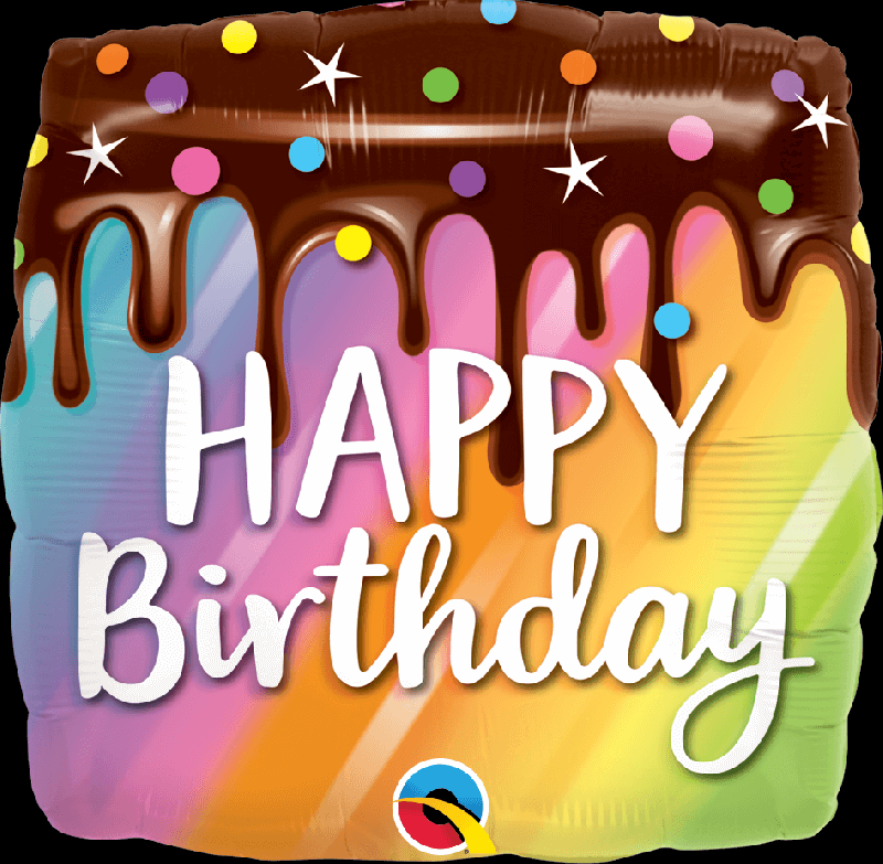 Cumpleaños - Pastel Gotas de Arcoíris
