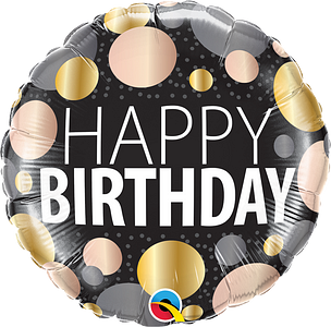 Cumpleaños - Puntos Grandes Metálicos