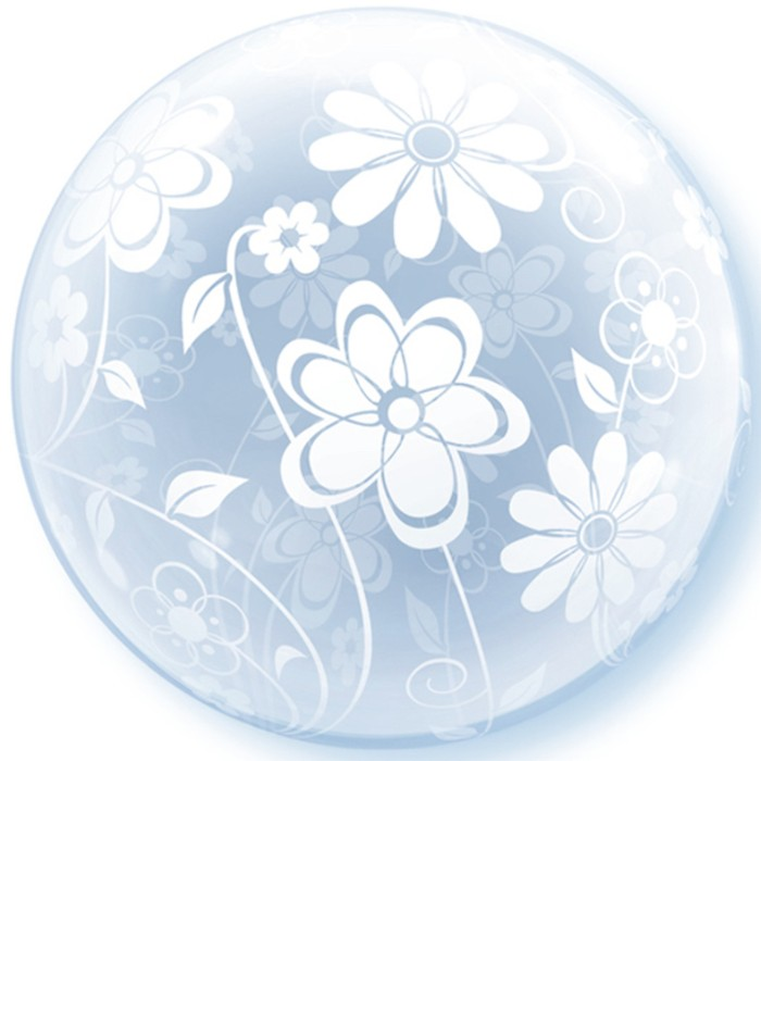 DECO BURBUJA FLORES ALREDEDOR