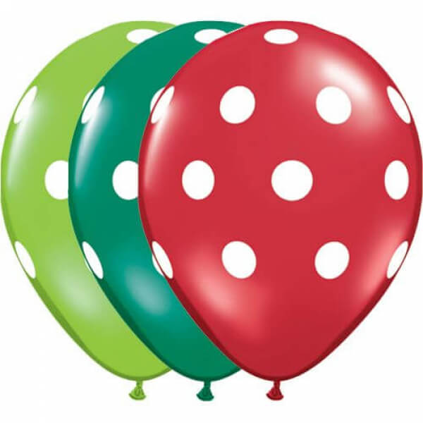 Puntos polka grande (rojo,verde lima, negro)  100 pzas