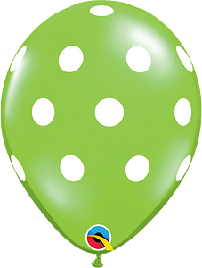 Latex Puntos Polka Grandes Verde