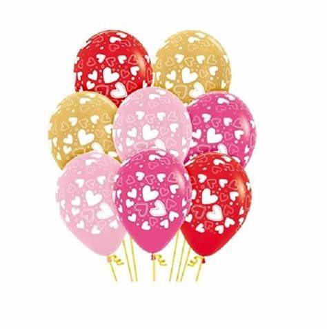 globo latex - corazones delicados ( 50 pzas)