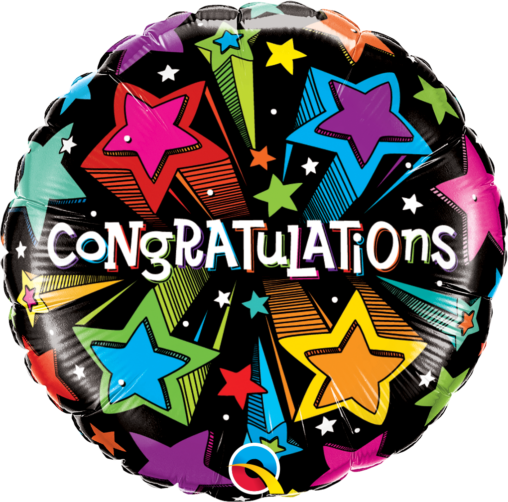 CONGRATULATIONS ESTRELLAS DE COLORES