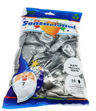 latex plata metalico  (50pzas)