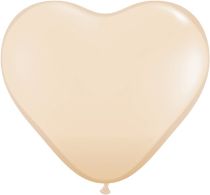 latex corazon color piel (100 pzas)