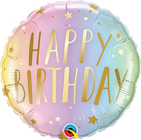HAPPY BIRTHDAY-OMBRÉ PASTEL Y ESTRELLAS