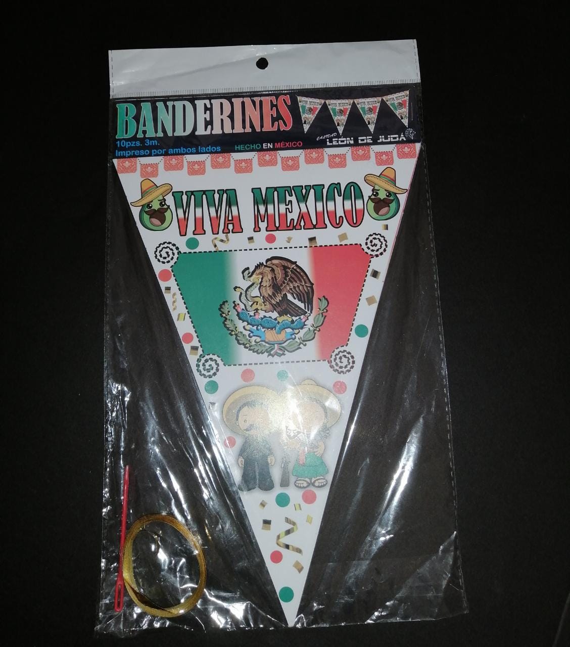 Banderin Viva mexico (3 mt)