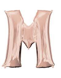 Letra M, Rosa Gold 