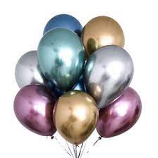Globo Chrome Bolsa Con 25 Pzas Color Oro,rosa Oro