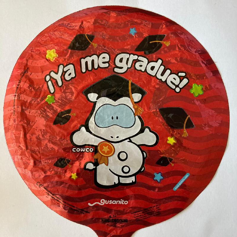 Globo Graduacion Redondo Rojo