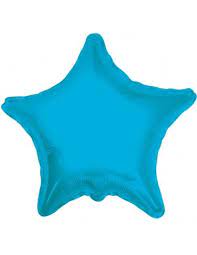 Estrella azul turquesa metalico