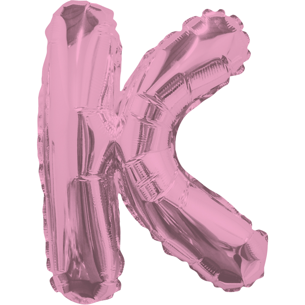 letra K rosa pastel