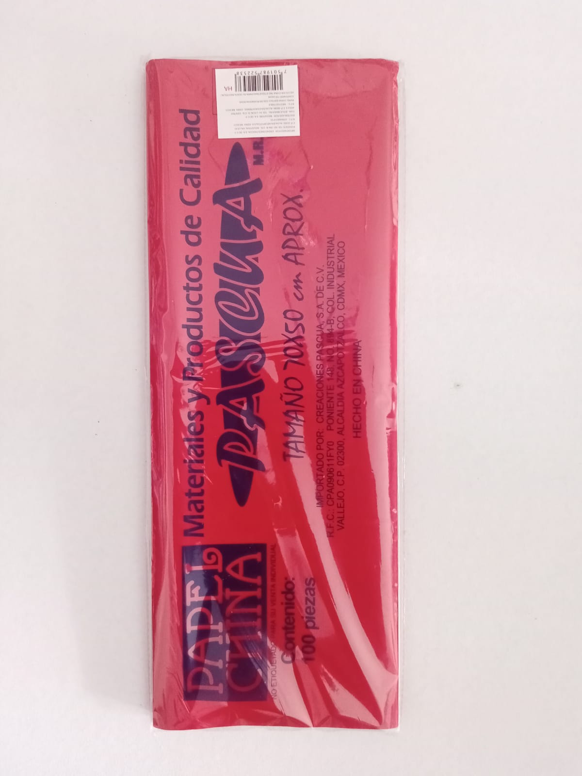 PAPEL CHINA ROJO