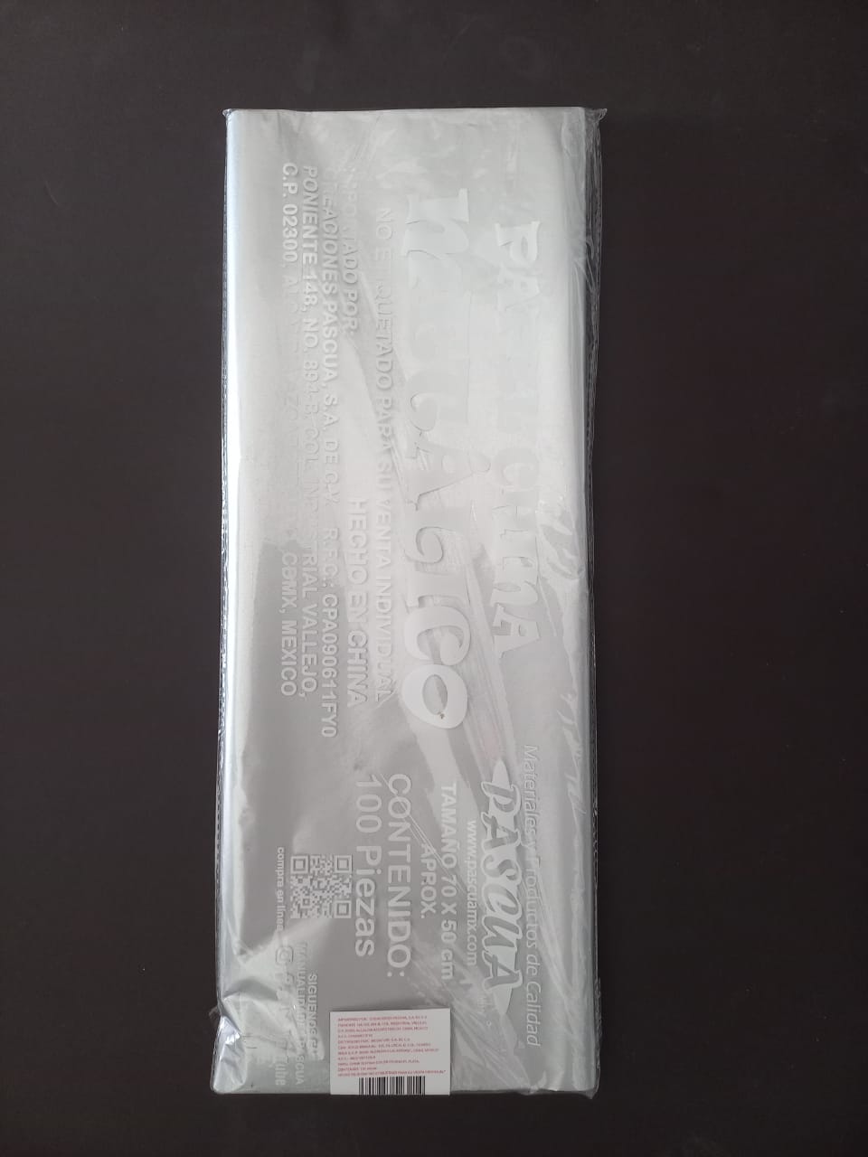 PAPEL CHINA METALICO PLATA