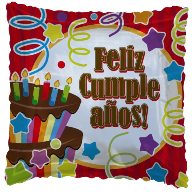 FELIZ CUMPLEAÑOS CUPCAKE Y SERPENTINAS
