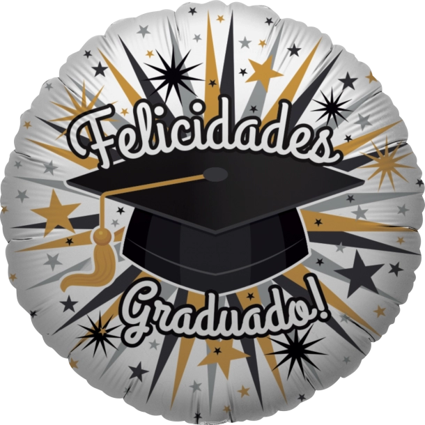 FELICIDADES GRADUADO!BIRRETE Y ESTRELLAS