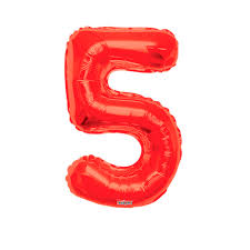 NUMERO 5 ROJO