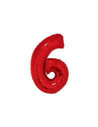 NUMERO 6 ROJO