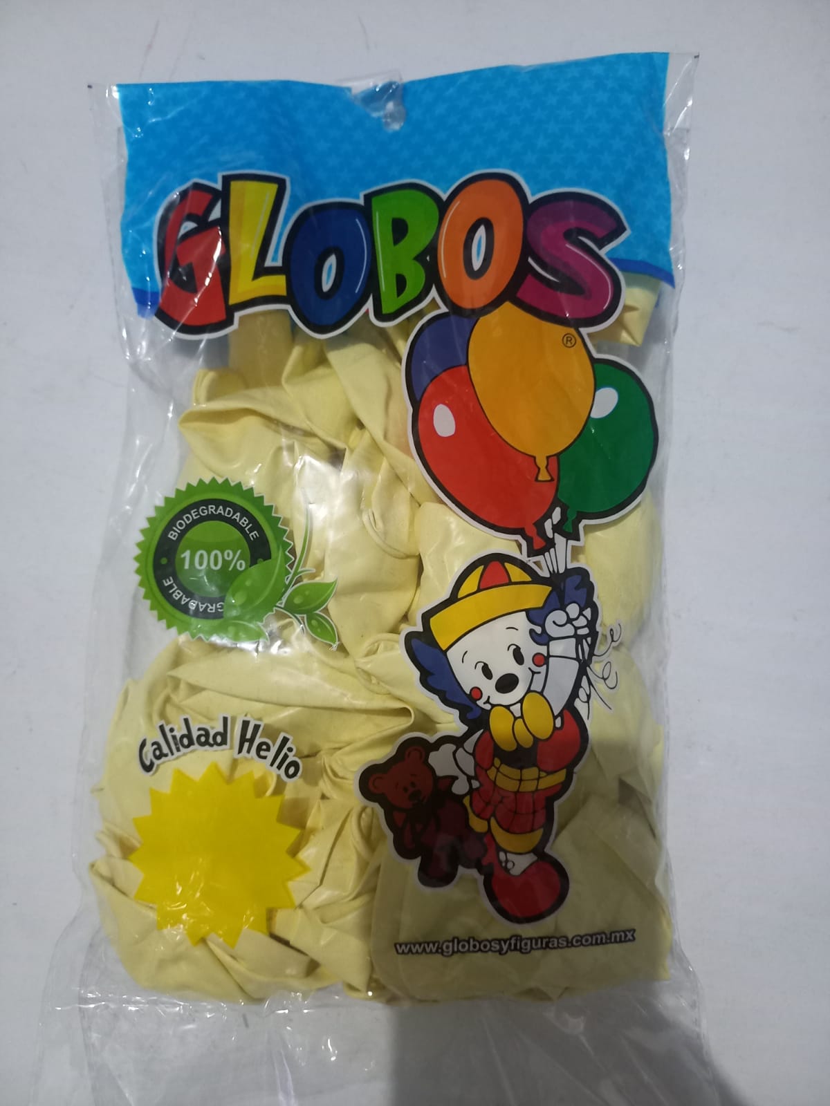LATEX GLOBOS Y FIGURAS AMARILLO MACARRON