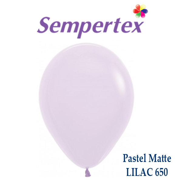 GLOBO PASTEL MATE LILA 650 (50 PZAS)
