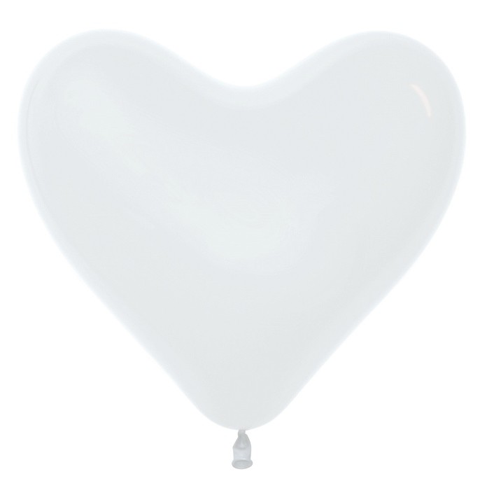 GLOBO CORAZON 16" FASHION BLANCO 005 (50PZAS)