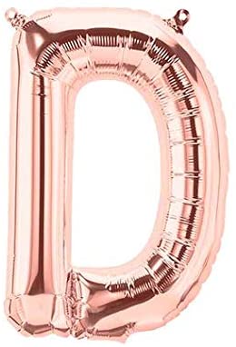 Letra D Rosa Oro