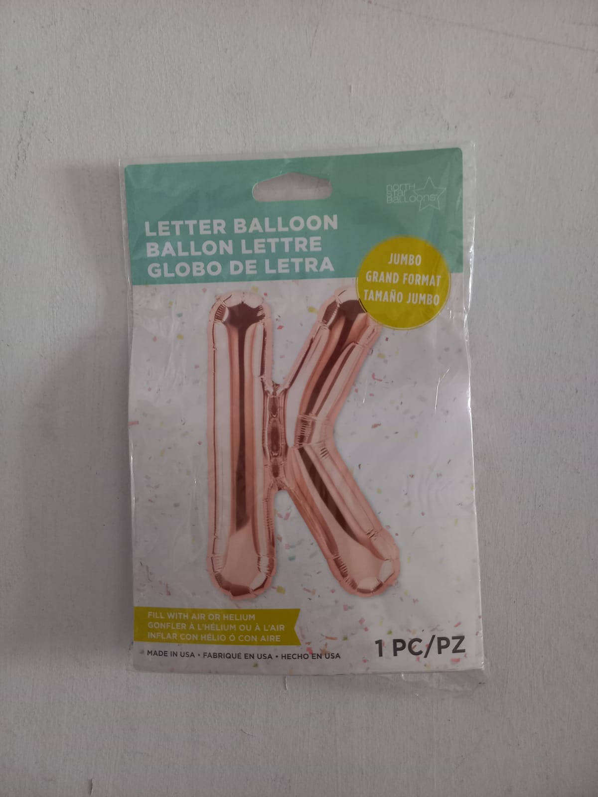 LETRA K ORO ROSA