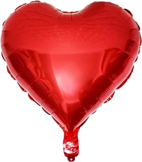 GLOBO DE 2.5" CORAZON ROJO SOLIDO